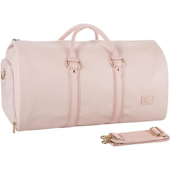 Convertible Carry on Garment Bag for Women,Leather Garment Bags for Travel
